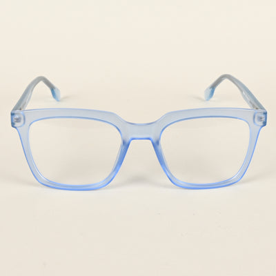 Voyage Transparent Blue Square Eyeglasses for Men & Women (VO8001MG4889-C4)