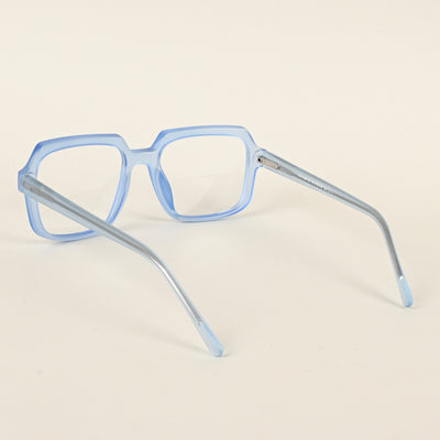 Voyage Transparent Blue Square Eyeglasses for Men & Women (VO8004MG4904-C4)