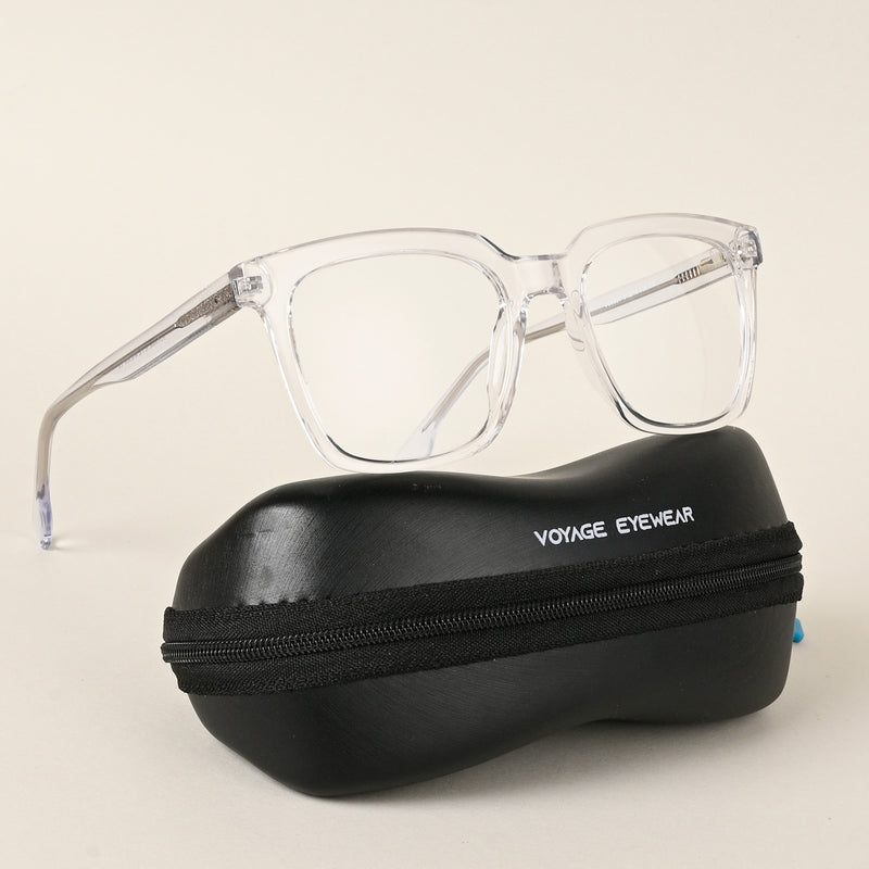 Voyage Transparent Square Eyeglasses for Men & Women (VO8001MG4888-C3)