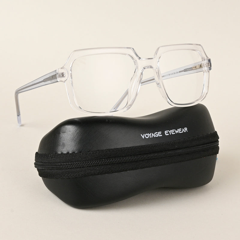 Voyage Transparent Square Eyeglasses for Men & Women (VO8004MG4903-C3)