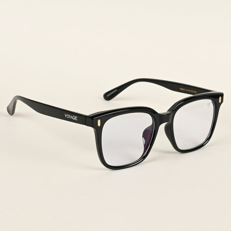 Voyage Air Shine Black Square Eyeglasses for Men & Women (TR86013MG4849-C1)