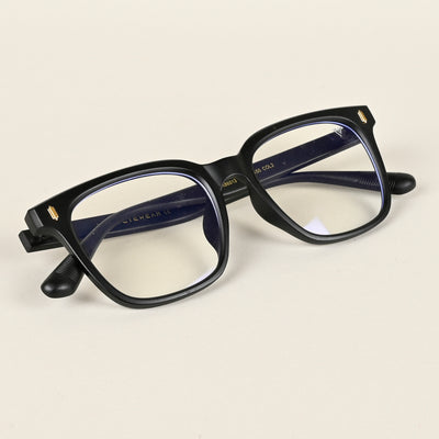 Voyage Air Matt Black Square Eyeglasses for Men & Women (TR86013MG4850-C2)