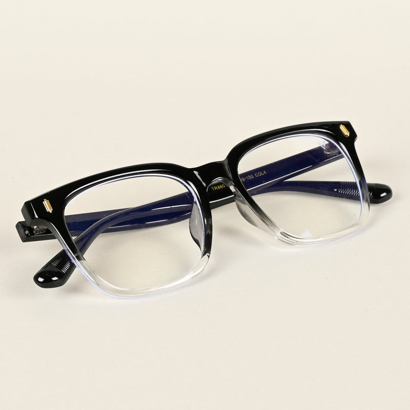 Voyage Air Black & Transparent Square Eyeglasses for Men & Women (TR86013MG4853-C4)