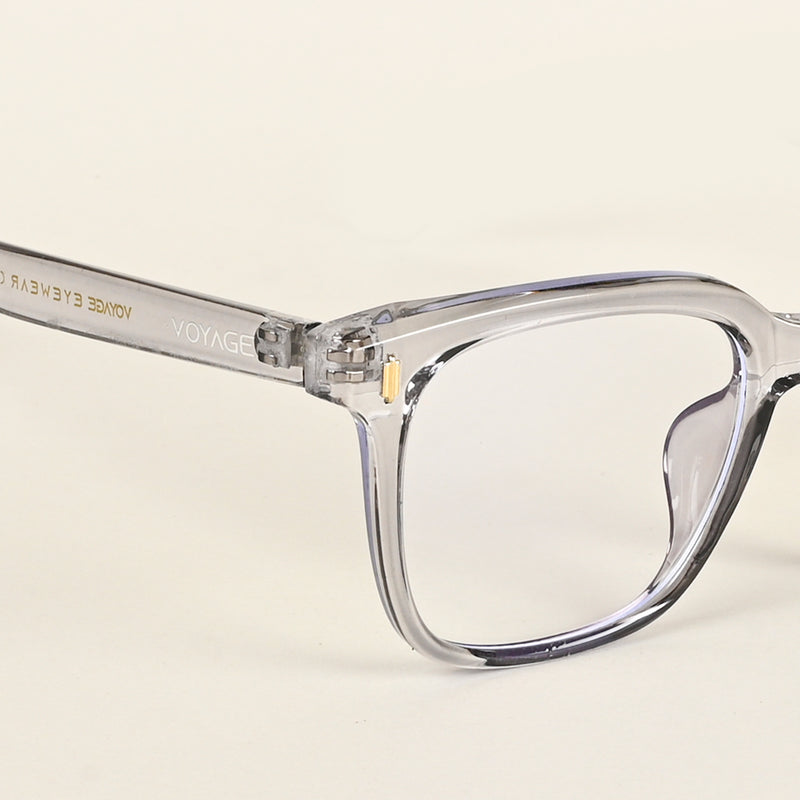 Voyage Air Transparent Grey Square Eyeglasses for Men & Women (TR86013MG4874-C6)