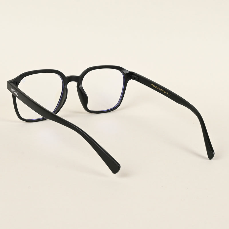 Voyage Air Matt Black Square Eyeglasses for Men & Women (TR8588MG4867-C2)
