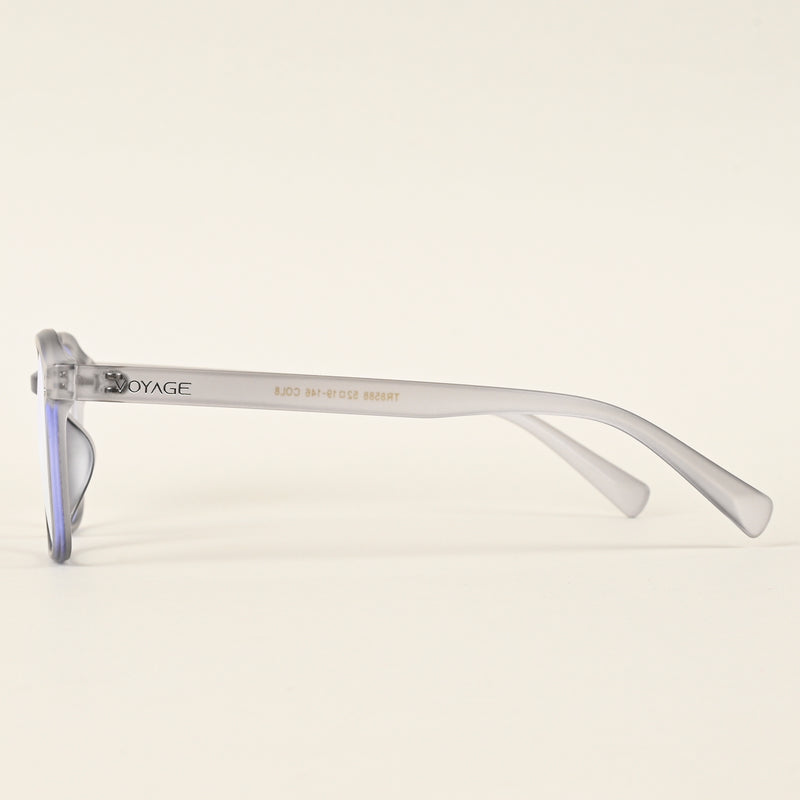 Voyage Air Transparent Grey Square Eyeglasses for Men & Women (TR8588MG4868-C3)
