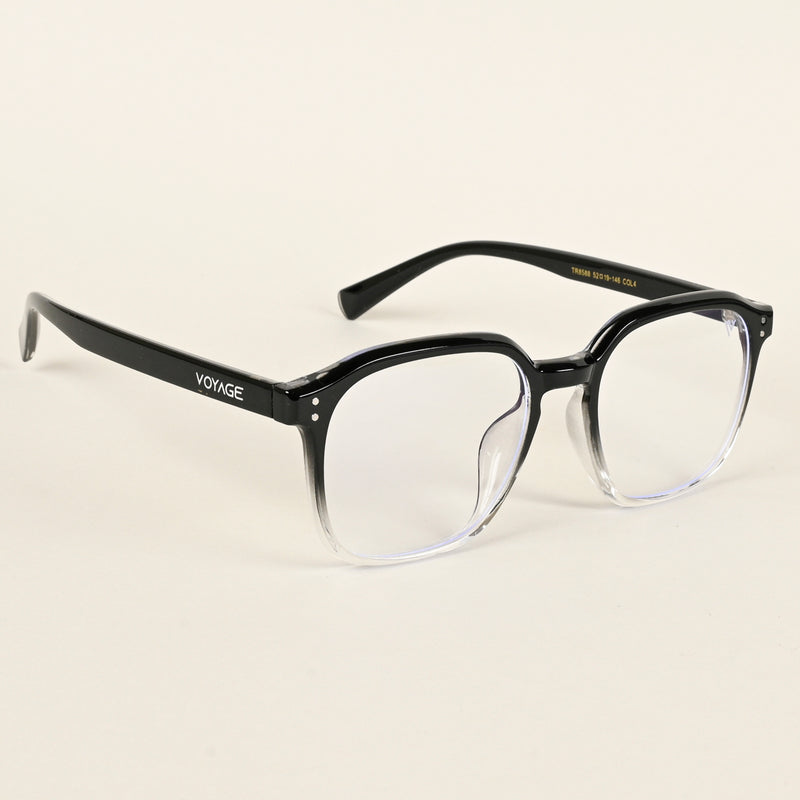 Voyage Air Black & Transparent Square Eyeglasses for Men & Women (TR8588MG4870-C5)