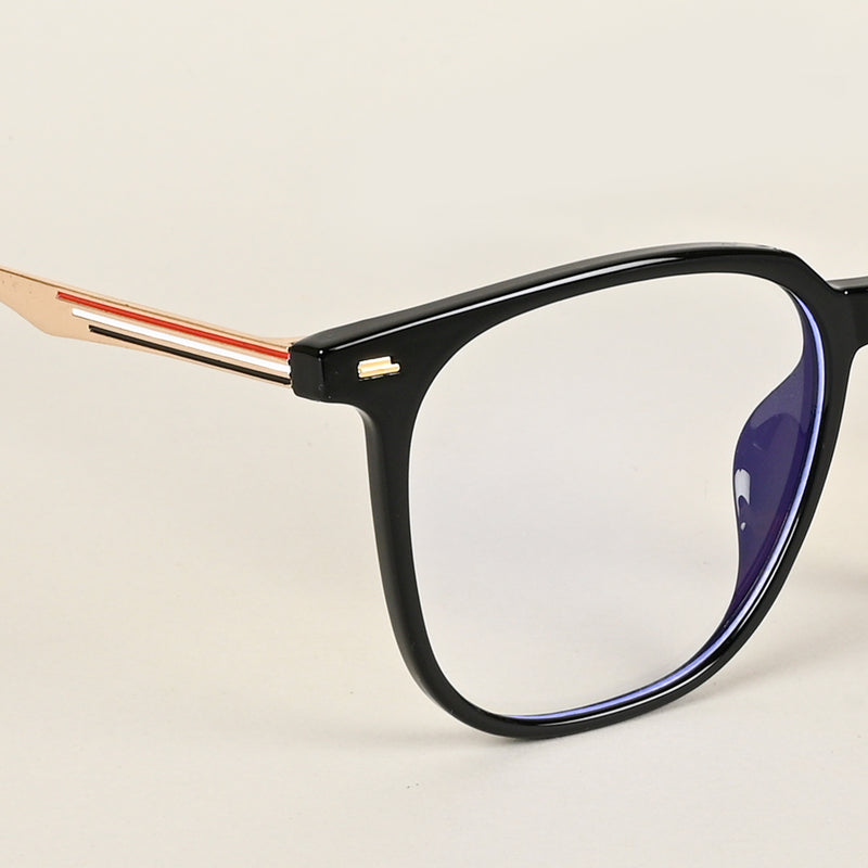 Voyage Shine Black Square Eyeglasses for Men & Women (TR83041MG4840-C1)