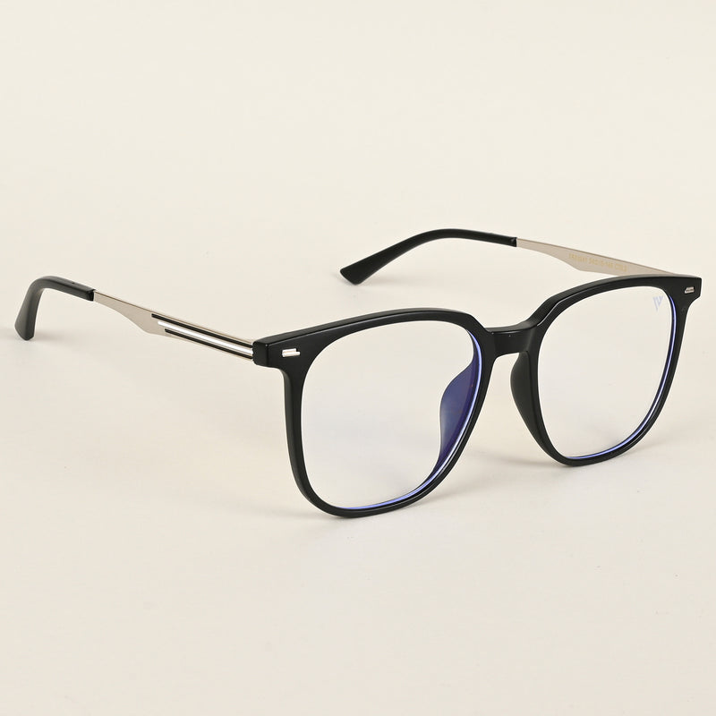 Voyage Matt Black Square Eyeglasses for Men & Women (TR83041MG4841-C2)