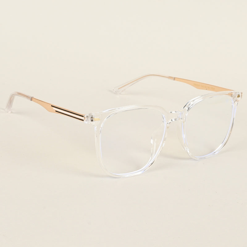 Voyage Transparent Square Eyeglasses for Men & Women (TR83041MG4842-C3)