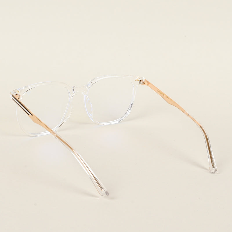 Voyage Transparent Square Eyeglasses for Men & Women (TR83041MG4842-C3)