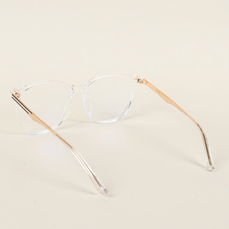 Voyage Transparent Square Eyeglasses for Men & Women (TR83041MG4842-C3)
