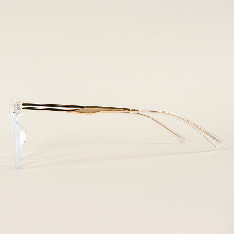 Voyage Transparent Square Eyeglasses for Men & Women (TR83041MG4842-C3)