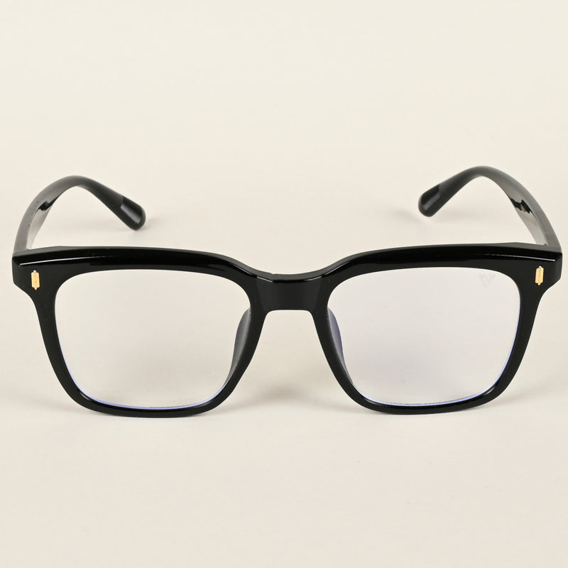 Voyage Air Shine Black Square Eyeglasses for Men & Women (TR86012MG4843-C1)