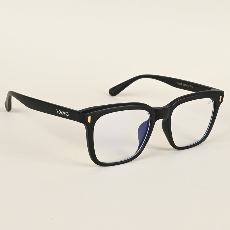 Voyage Air Matt Black Square Eyeglasses for Men & Women (TR86012MG4844-C2)