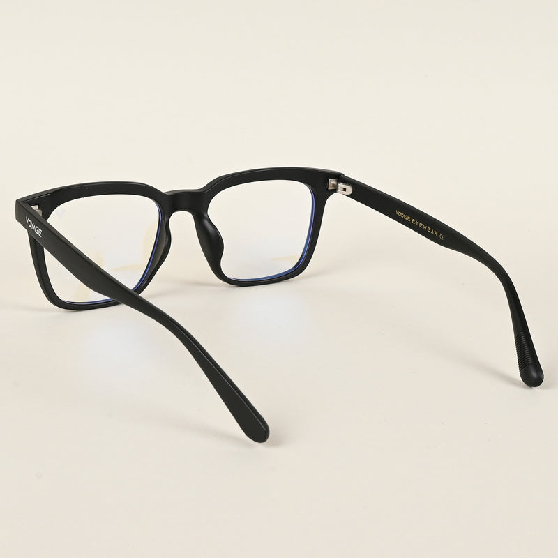 Voyage Air Matt Black Square Eyeglasses for Men & Women (TR86012MG4844-C2)