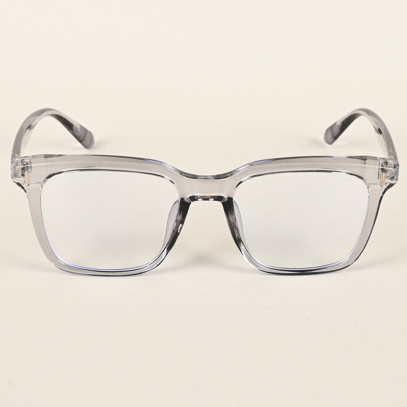Voyage Air Transparent Grey Square Eyeglasses for Men & Women (TR86012MG4846-C4)