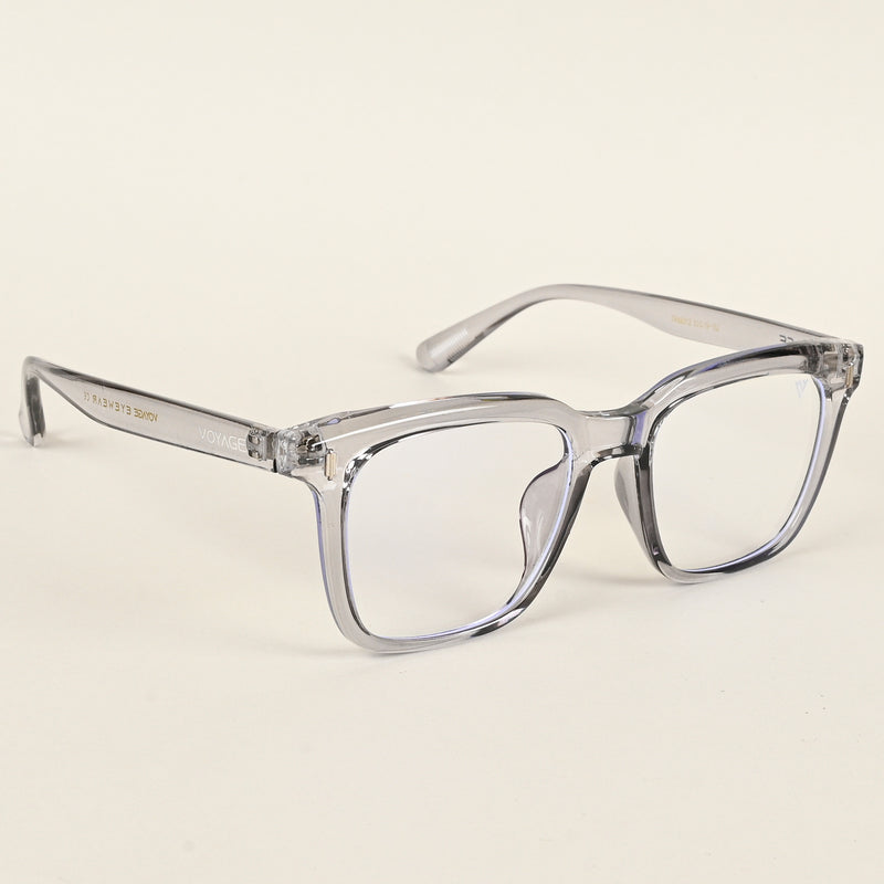 Voyage Air Transparent Grey Square Eyeglasses for Men & Women (TR86012MG4846-C4)