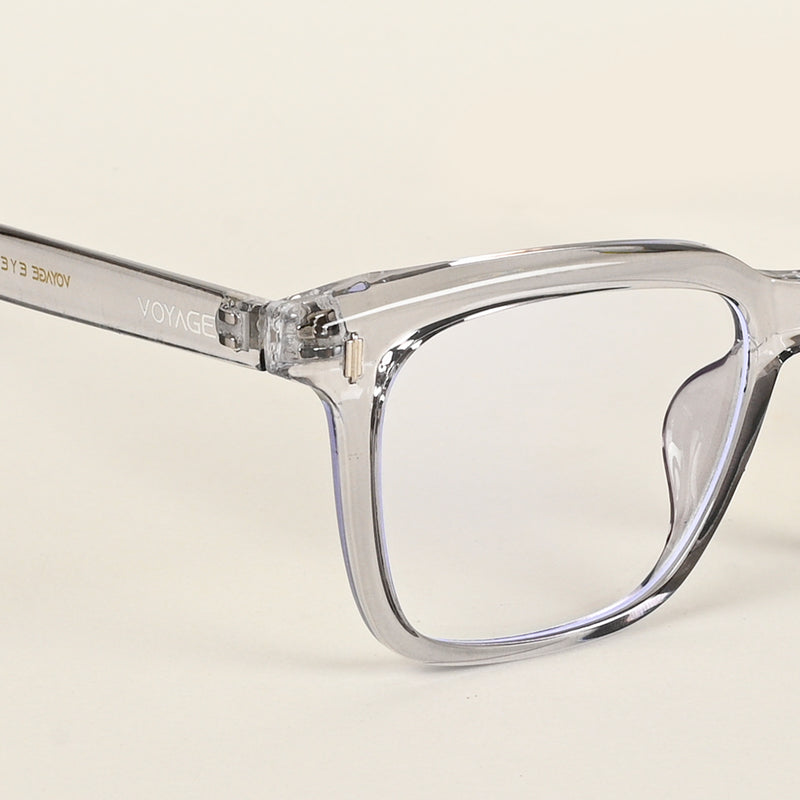 Voyage Air Transparent Grey Square Eyeglasses for Men & Women (TR86012MG4846-C4)