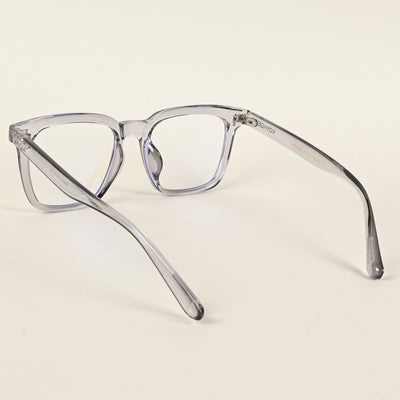 Voyage Air Transparent Grey Square Eyeglasses for Men & Women (TR86012MG4846-C4)