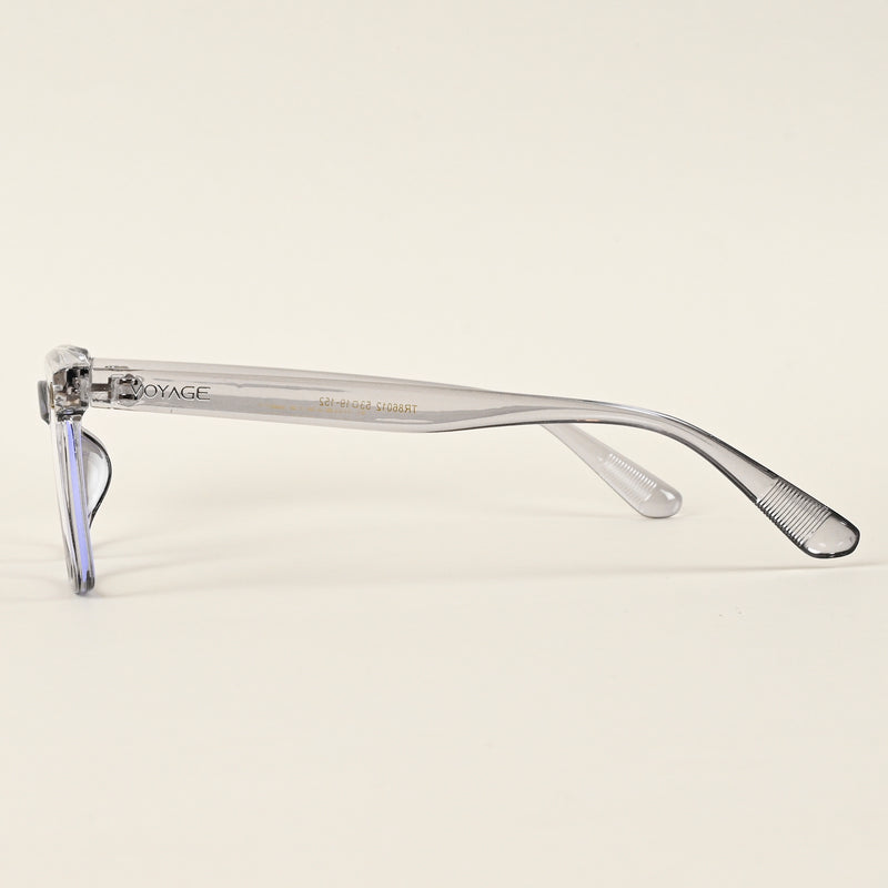 Voyage Air Transparent Grey Square Eyeglasses for Men & Women (TR86012MG4846-C4)