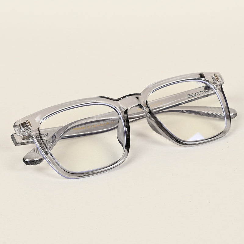 Voyage Air Transparent Grey Square Eyeglasses for Men & Women (TR86012MG4846-C4)