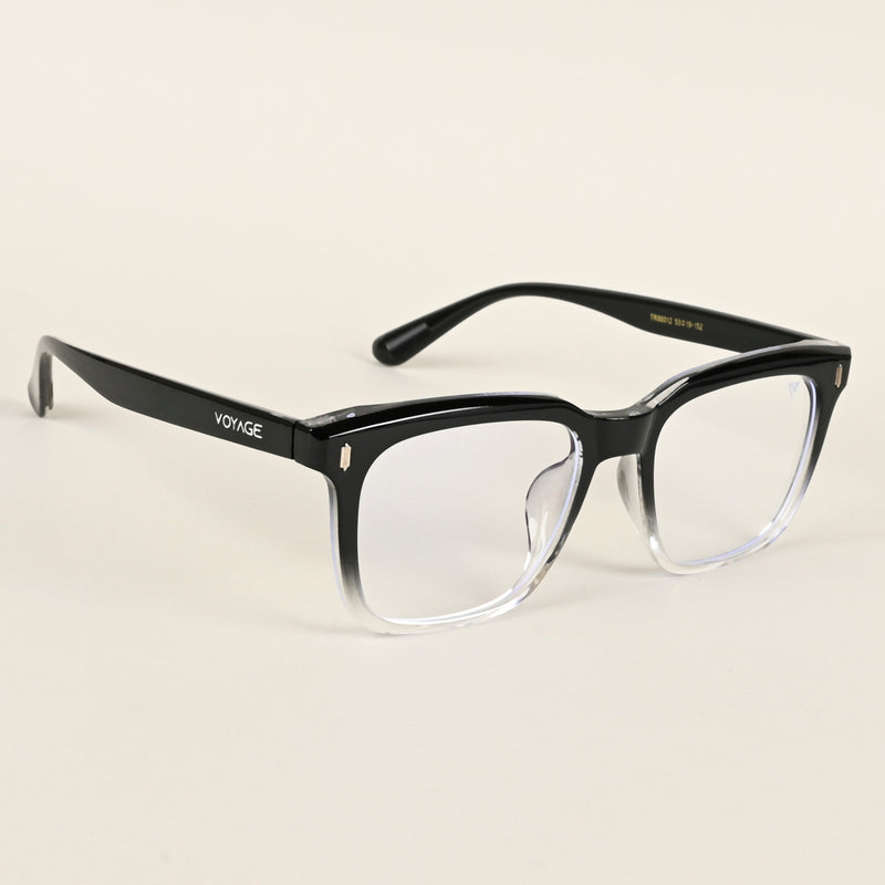 Voyage Air Black & Transparent Square Eyeglasses for Men & Women (TR86012MG4847-C5)