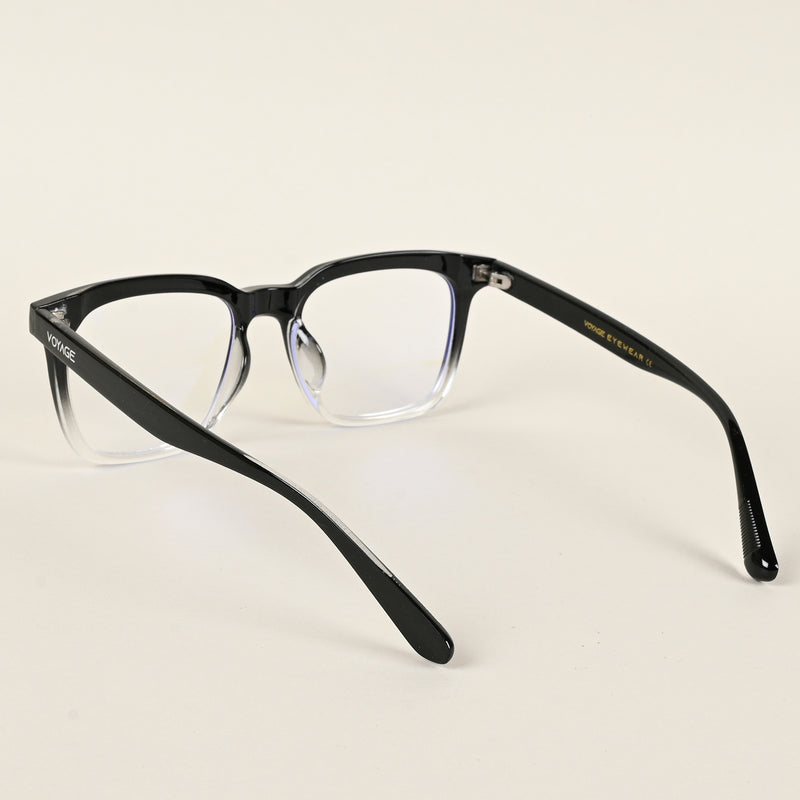Voyage Air Black & Transparent Square Eyeglasses for Men & Women (TR86012MG4847-C5)