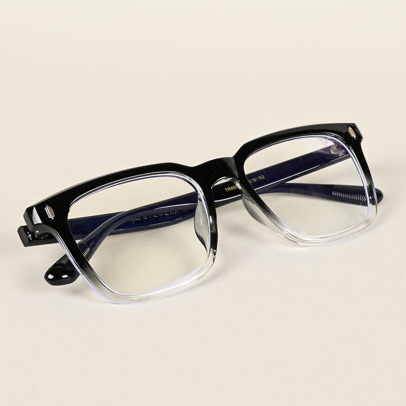 Voyage Air Black & Transparent Square Eyeglasses for Men & Women (TR86012MG4847-C5)