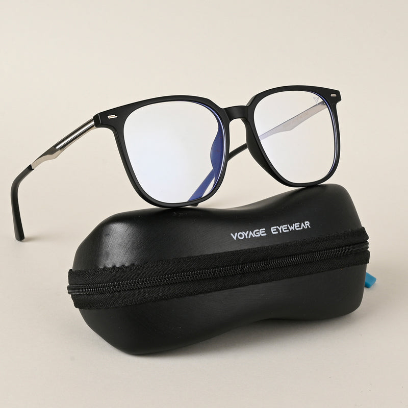 Voyage Matt Black Square Eyeglasses for Men & Women (TR83041MG4841-C2)