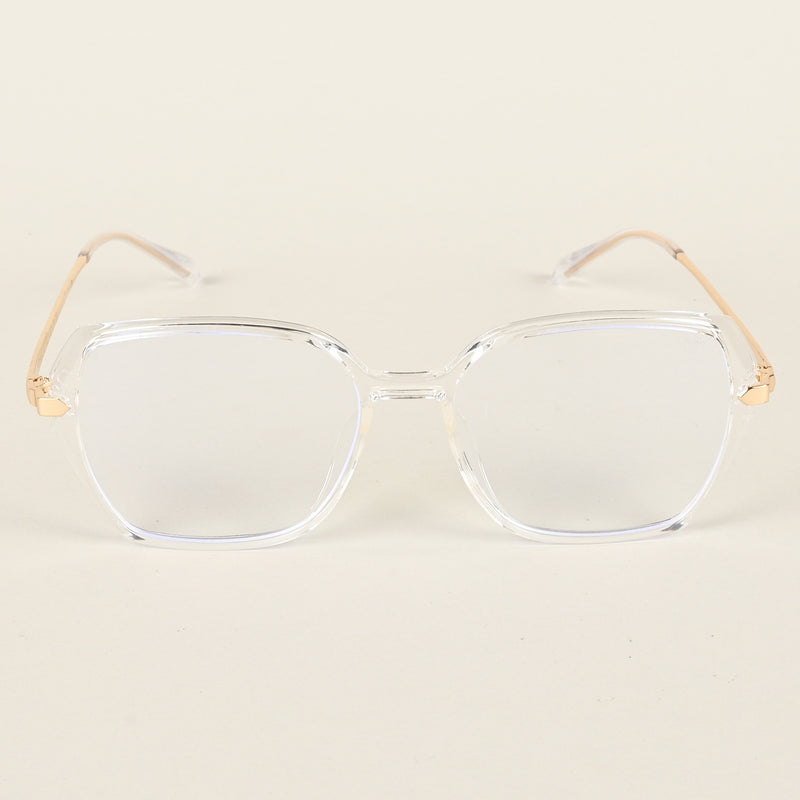 Voyage Glam Transparent Square Eyeglasses for Men & Women (TR8292MG4864-C4)