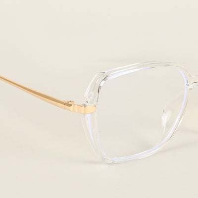 Voyage Glam Transparent Square Eyeglasses for Men & Women (TR8292MG4864-C4)