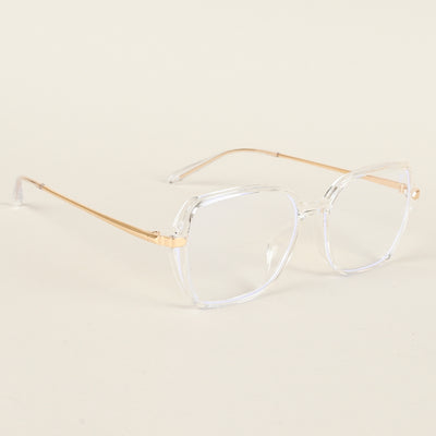 Voyage Glam Transparent Square Eyeglasses for Men & Women (TR8292MG4864-C4)