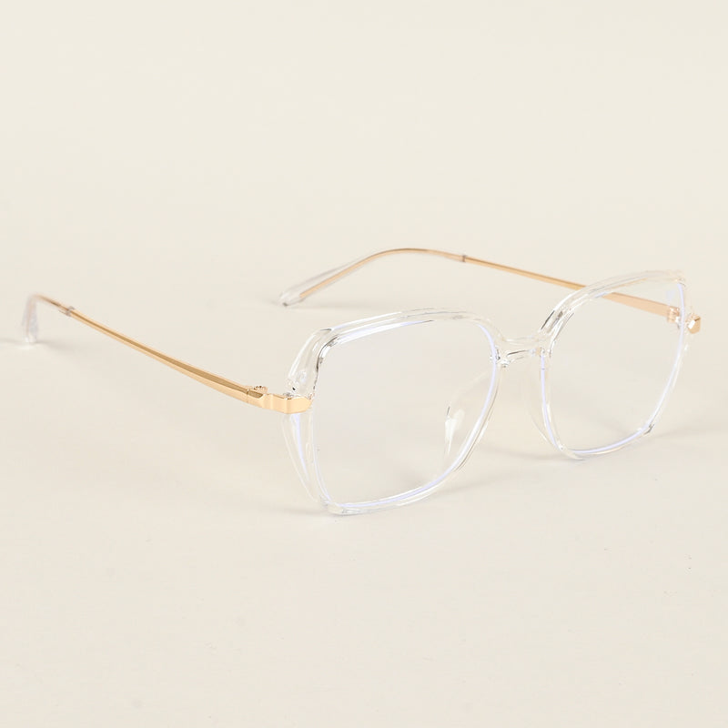 Voyage Glam Transparent Square Eyeglasses for Men & Women (TR8292MG4864-C4)