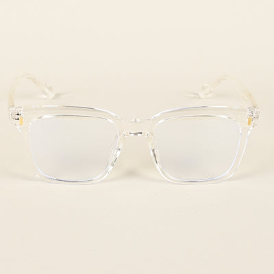 Voyage Air Transparent Square Eyeglasses for Men & Women (TR86012MG4845-C3)