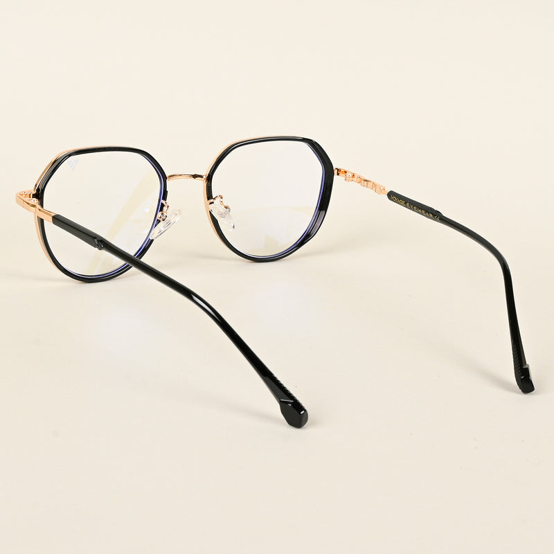 Voyage Golden & Black Square Eyeglasses for Men & Women (TR87305MG4856-C2)