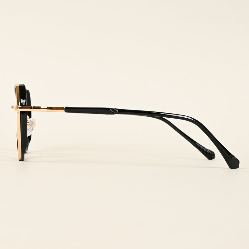Voyage Golden & Black Square Eyeglasses for Men & Women (TR87305MG4856-C2)