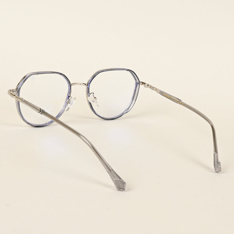 Voyage Silver & Grey Square Eyeglasses for Men & Women (TR87305MG4858-C4)
