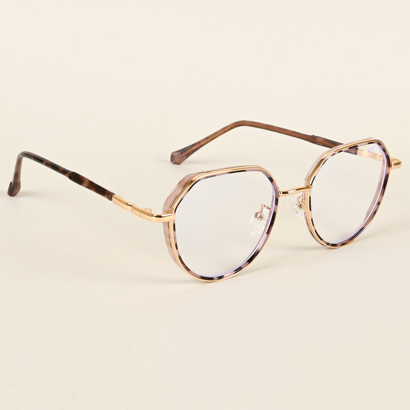 Voyage Golden & Demi Brown Square Eyeglasses for Men & Women (TR87305MG4859-C5)