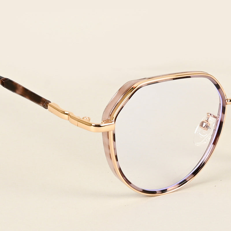 Voyage Golden & Demi Brown Square Eyeglasses for Men & Women (TR87305MG4859-C5)