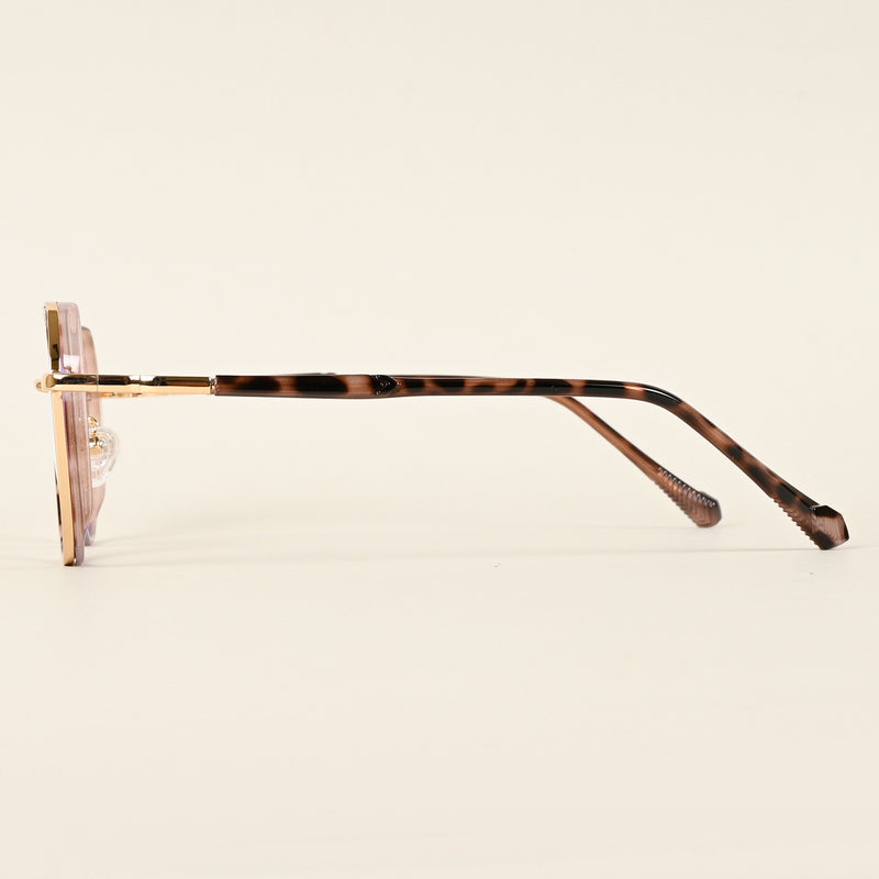 Voyage Golden & Demi Brown Square Eyeglasses for Men & Women (TR87305MG4859-C5)