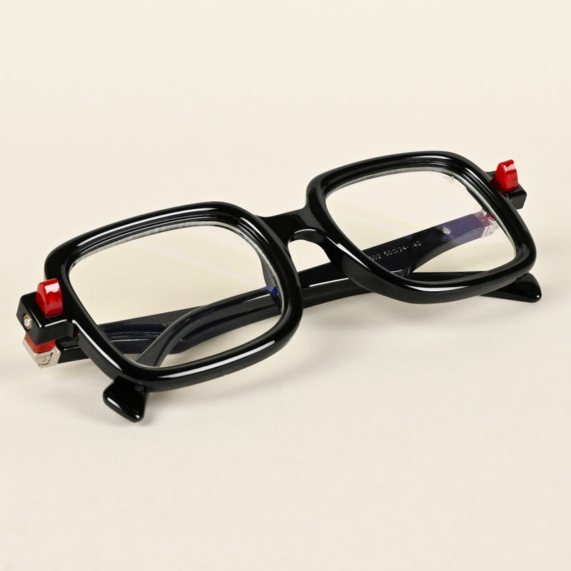 Voyage Goat Shine Black Square Eyeglasses for Men & Women (23002MG4882-C2)