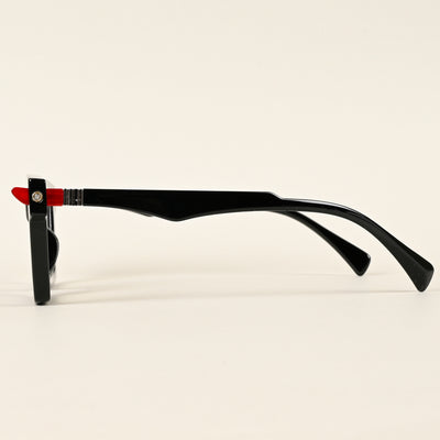 Voyage Goat Shine Black Square Eyeglasses for Men & Women (23001MG4878-C2)