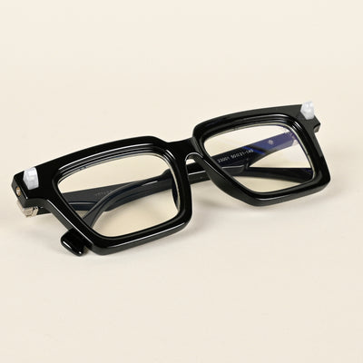Voyage Goat Shine Black Square Eyeglasses for Men & Women (23001MG4877-C1)