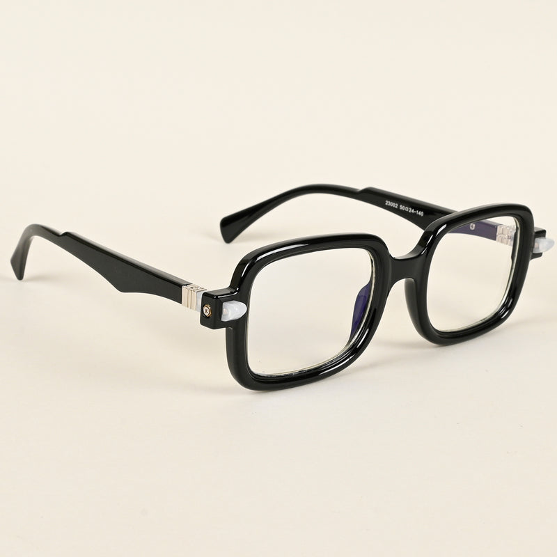 Voyage Goat Shine Black Square Eyeglasses for Men & Women (23002MG4881-C1)