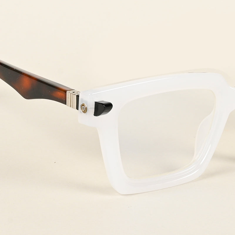Voyage Goat Matt Transparent Square Eyeglasses for Men & Women (23001MG4879-C3)