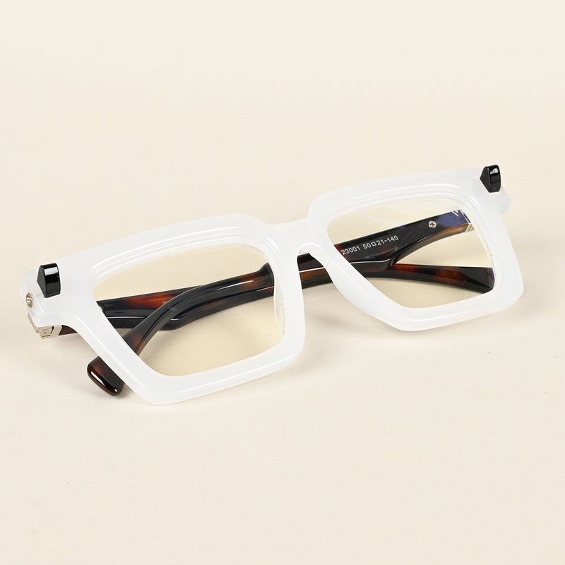 Voyage Goat Matt Transparent Square Eyeglasses for Men & Women (23001MG4879-C3)