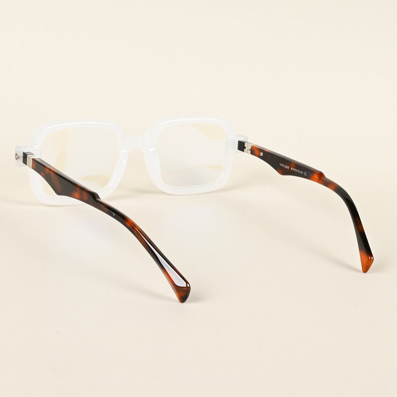 Voyage Goat Matt Transparent Square Eyeglasses for Men & Women (23002MG4883-C3)