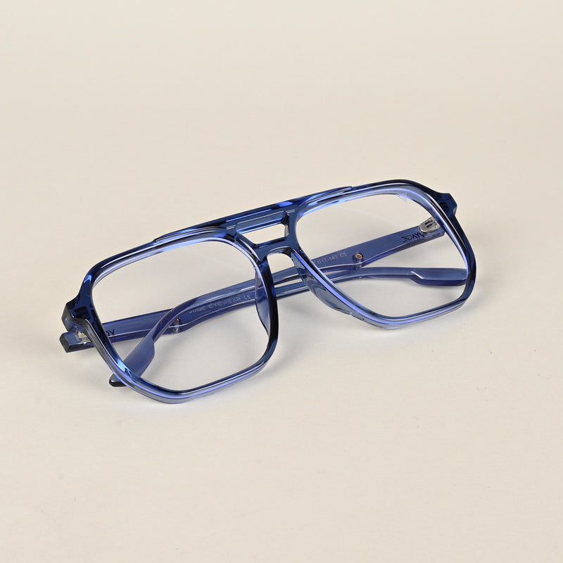 Voyage Maverick Transparent Blue Wayfarer Eyeglasses for Men & Women (7016MG5005-C3)