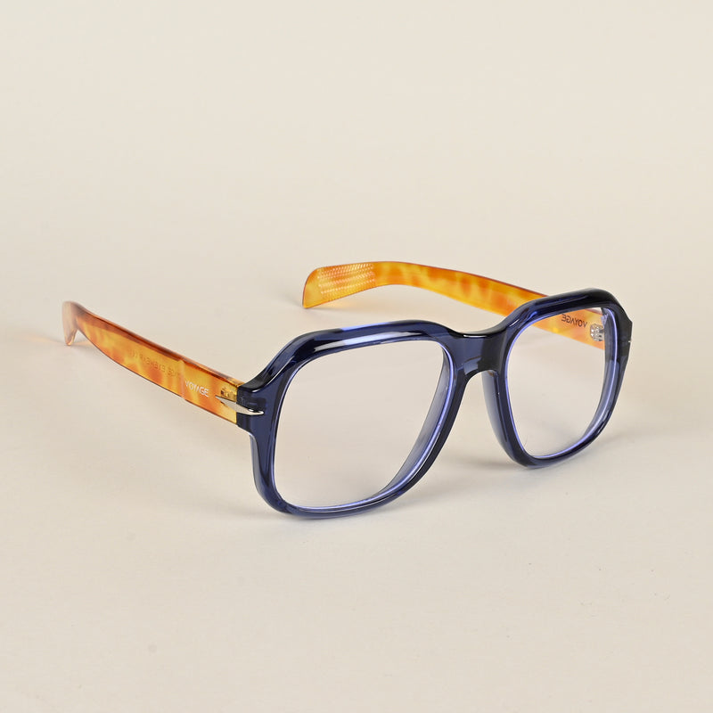 Voyage Transparent Blue Square Eyeglasses for Men & Women (7015MG4994-C3)